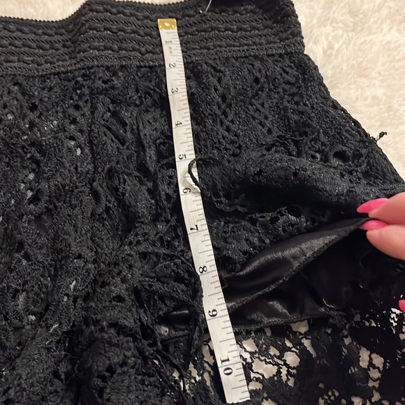 Black Crochet shorts- lined size s/m - elastic waist - Picture 5 of 8